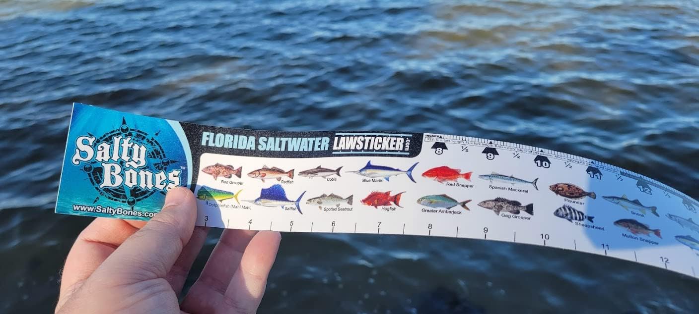 Salty Bones Florida Saltwater Lawsticker - 36 Sticker Ruler