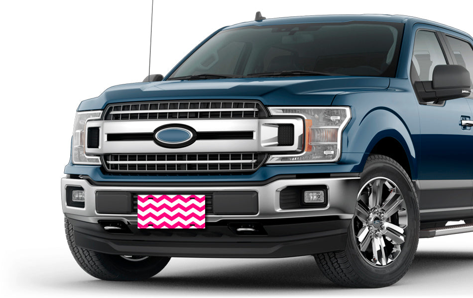 Pink Chevron License Plate