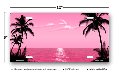 Pink Palms Beach Scenic License Plate