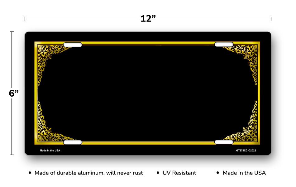 Stylized Border License Plate