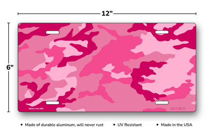 Pink Camo License Plate