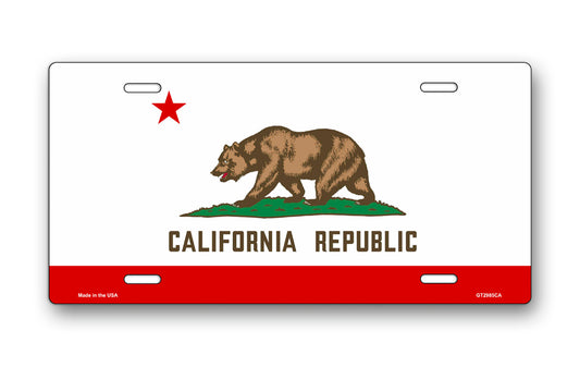 California State Flag License Plate