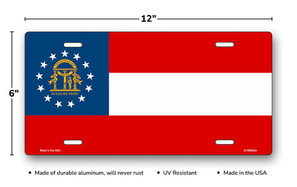 Georgia State Flag License Plate