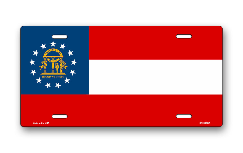 Georgia State Flag License Plate