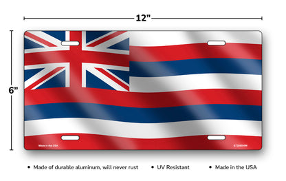 Wavy Hawaii State Flag License Plate