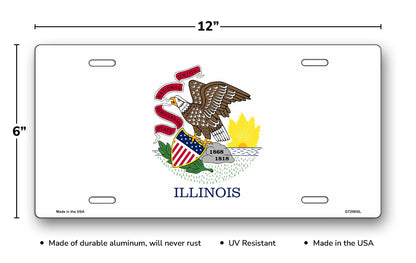 Illinois State Flag License Plate