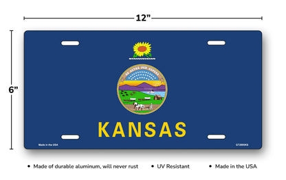 Kansas State Flag License Plate