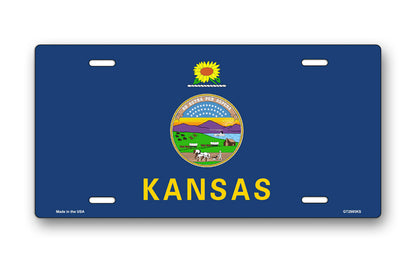 Kansas State Flag License Plate