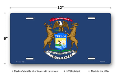 Michigan State Flag License Plate