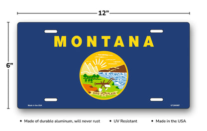 Montana State Flag License Plate