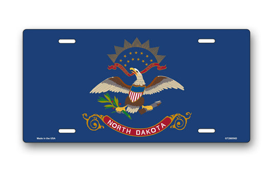 North Dakota State Flag License Plate