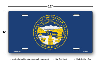 Nebraska State Flag License Plate