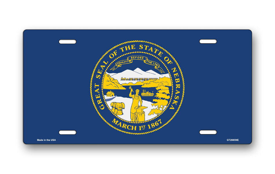 Nebraska State Flag License Plate