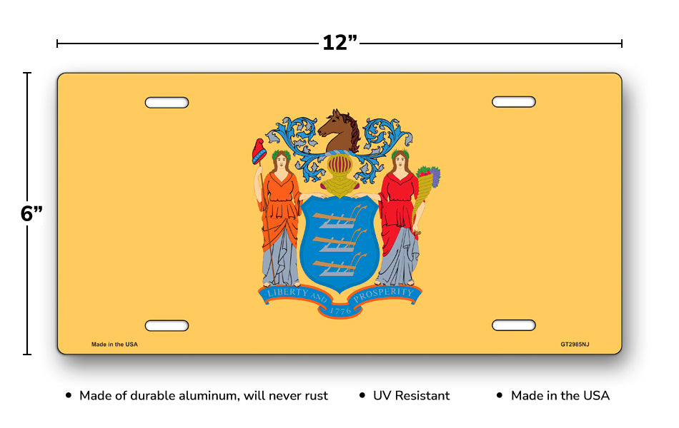 New Jersey State Flag License Plate