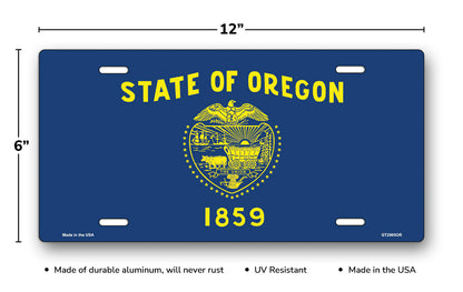 Oregon State Flag License Plate