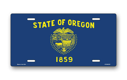 Oregon State Flag License Plate