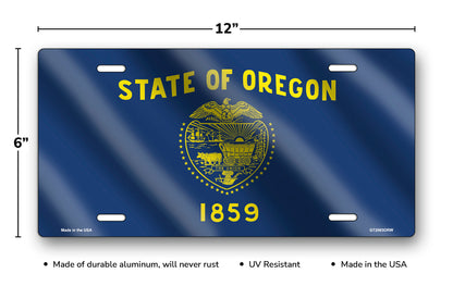 Wavy Oregon State Flag License Plate