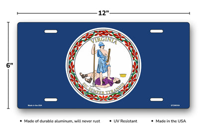 Virginia State Flag License Plate