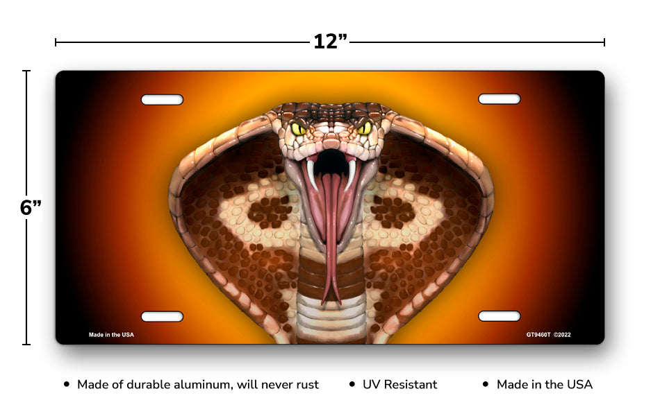 Cobra on Orange License Plate