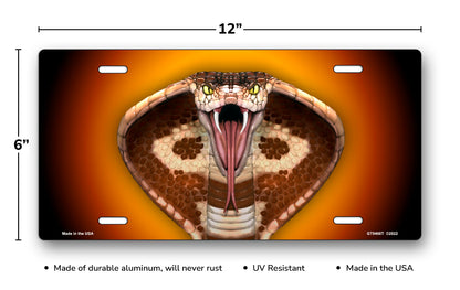 Cobra on Orange License Plate