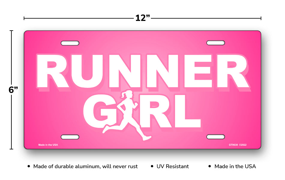 Runner Girl License Plate