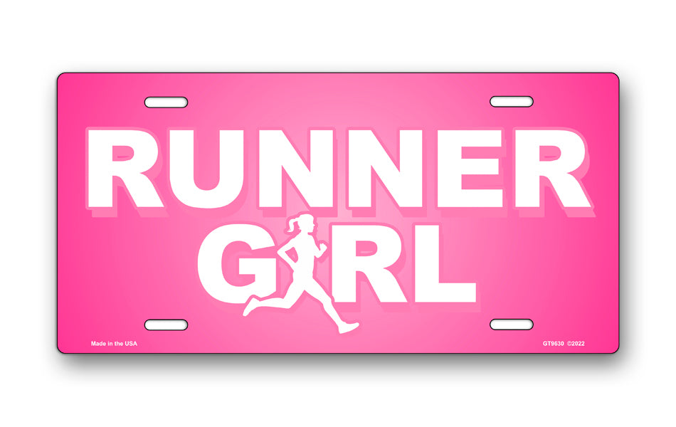 Runner Girl License Plate