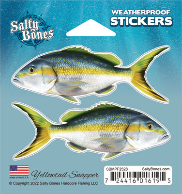 Yellowtail Snapper Mini Profile Fish Decals