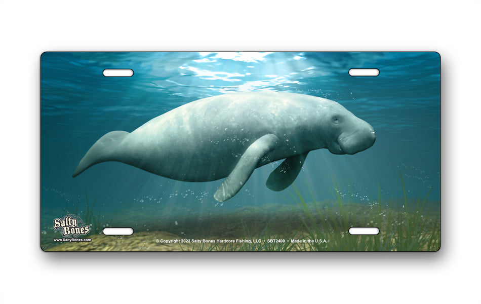 Salty Bones Manatee License Plate