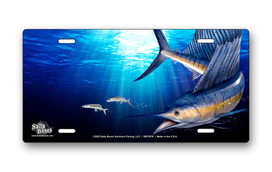 Salty Bones Sailfish License Plate